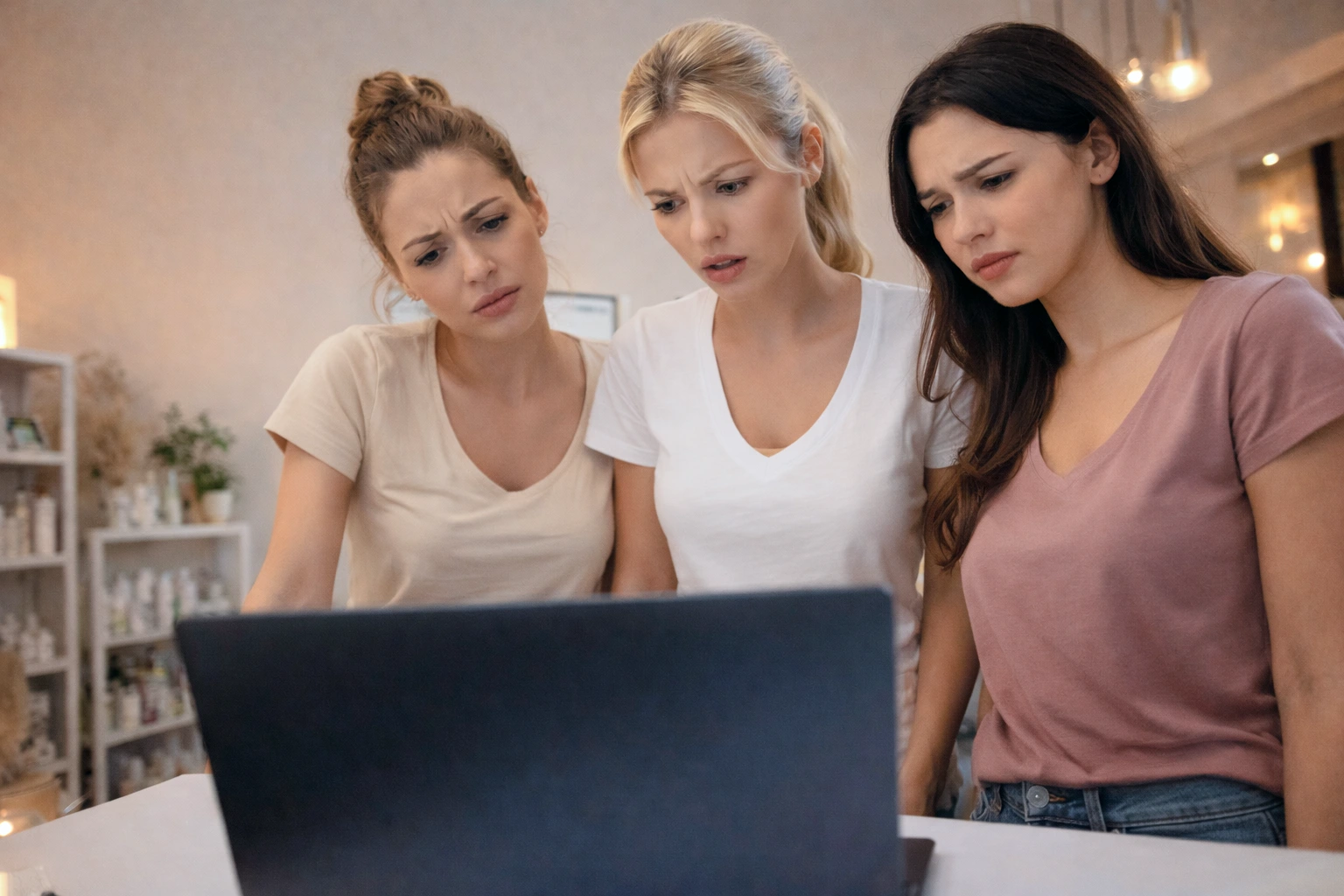 Equipe autour d'un écran planning en réunion d'organisation